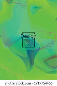 Trendy Geometric Cover Design mit farbigen und abstrakten Linien, Figures for your business.  Placard Fluid Rainbow Poster Design, Farbverlauf-Effekt für Ereignis.