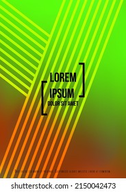 Trendy Geometric Cover Design with Gradient and Abstract Lines, Figures for your Business. Mockup Fluid Rainbow Poster Design, Gradient Effect for Branding.