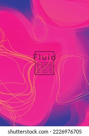 Trendy Geometric Cover Design with Gradient and Abstract Lines, Figures for your Business.  Placard Fluid Rainbow Poster Design, Gradient Effect for Performance.