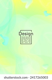 Trendy Geometric Cover Design with Gradient and Abstract Lines, Figures for your Business.  Poster Fluid Rainbow Poster Design, Gradient Effect for Disco Party.