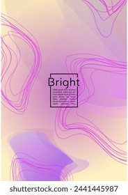 Trendy Geometric Cover Design with Gradient and Abstract Lines, Figures for your Business.  Layout Fluid Rainbow Poster Design, Gradient Effect for Presentation.