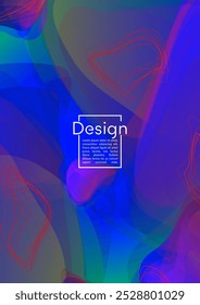 Trendy geometrische Abdeckung Design mit Farbverlauf und abstrakten Linien, Figuren für Ihr Unternehmen.  Magazin Fluid Rainbow Poster Design, Farbverlauf-Effekt für Identität.