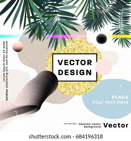 Diseño de portada geométrica a la moda. Ilustraciones vectoriales.