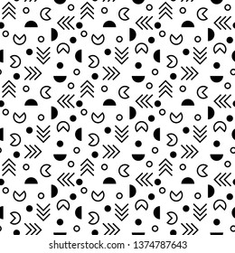 Trendy Geometric Design Seamless Pattern - Fun geometric repeating pattern design