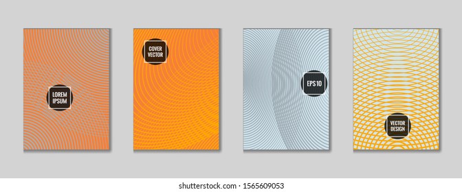 Trendy geometric design title page pattern. Cool tile journal header page set. First page minimal vector for school notebook, dairy or notepad.