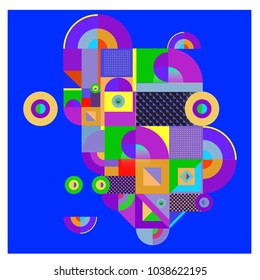 Trendy geometric elements background and pattern design. Retro style texture, pattern and elements. Modern abstract design poster and cover template.