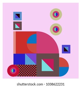 Trendy geometric elements background and pattern design. Retro style texture, pattern and elements. Modern abstract design poster and cover template.