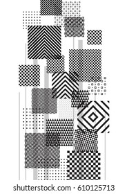 Trendy geometric elements. Background for web technologies, Internet, business. Modern abstract design poster, cover, card design.