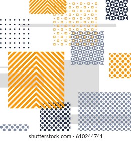 Trendy geometric elements. Background for web technologies, Internet, business. Modern abstract design poster, cover, card design.