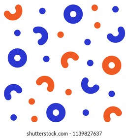 Trendy geometric elements memphis cards. Retro style texture, pattern and geometric elements. Modern abstract design poster, cover, card design.