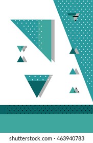 Trendy geometric elements memphis cards. Retro style texture, pattern and geometric elements. Modern abstract design poster, cover, card design. eps 10