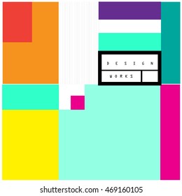 Trendy geometric elements memphis cards design. Retro style texture, pattern and elements. Modern abstract design poster and cover template