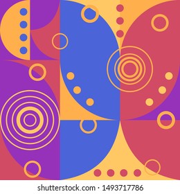 Trendy geometric elements memphis colorful and glowing design. Retro 90’s style texture, pattern and elements. Modern abstract background design and cover template.