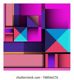 Trendy geometric elements memphis colorful and glowing design. Retro 90’s style texture, pattern and elements. Modern abstract background design and cover template.