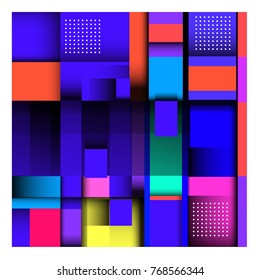 Trendy geometric elements memphis colorful and glowing design. Retro 90’s style texture, pattern and elements. Modern abstract background design and cover template.