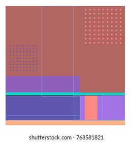 Trendy geometric elements memphis colorful and glowing design. Retro 90’s style texture, pattern and elements. Modern abstract background design and cover template.