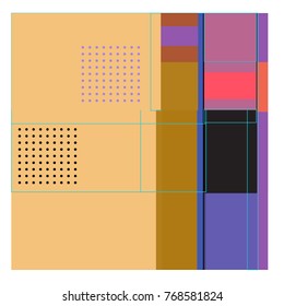Trendy geometric elements memphis colorful and glowing design. Retro 90’s style texture, pattern and elements. Modern abstract background design and cover template.
