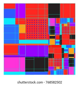 Trendy geometric elements memphis colorful and glowing design. Retro 90’s style texture, pattern and elements. Modern abstract background design and cover template.