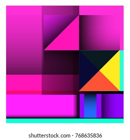 Trendy geometric elements memphis colorful and glowing design. Retro 90’s style texture, pattern and elements. Modern abstract background design and cover template.