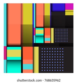 Trendy geometric elements memphis colorful and glowing design. Retro 90’s style texture, pattern and elements. Modern abstract background design and cover template.