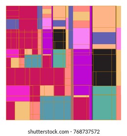 Trendy geometric elements memphis colorful and glowing design. Retro 90’s style texture, pattern and elements. Modern abstract background design and cover template.