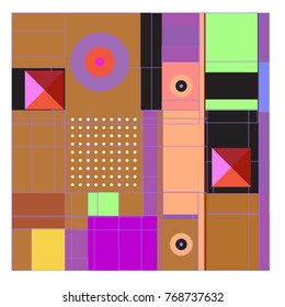 Trendy geometric elements memphis colorful and glowing design. Retro 90’s style texture, pattern and elements. Modern abstract background design and cover template.