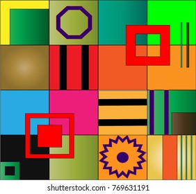 Trendy geometric elements memphis colorful and glowing design. Retro 90’s style texture, pattern and elements. Modern abstract background design and cover template