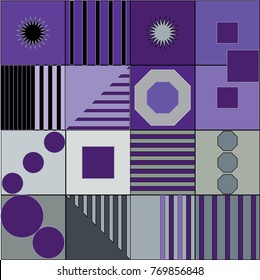 Trendy geometric elements memphis colorful and glowing design. Retro 90’s style texture, pattern and elements. Modern abstract background design and cover template