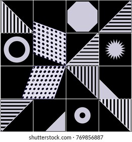 Trendy geometric elements memphis colorful and glowing design. Retro 90’s style texture, pattern and elements. Modern abstract background design and cover template