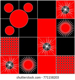 Trendy geometric elements memphis colorful and glowing design. Retro 90’s style texture, pattern and elements. Modern abstract background design and cover template