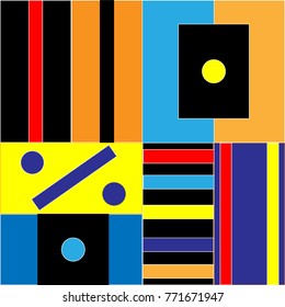 Trendy geometric elements memphis colorful and glowing design. Retro 90’s style texture, pattern and elements. Modern abstract background design and cover template