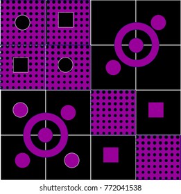 Trendy geometric elements memphis colorful and glowing design. Retro 90’s style texture, pattern and elements. Modern abstract background design and cover template