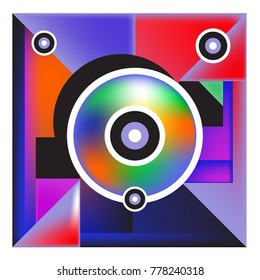 Trendy geometric elements memphis colorful and glowing design. Retro 90’s style texture, pattern and elements. Modern abstract background design and cover template.