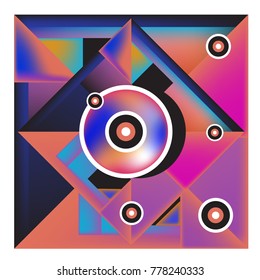 Trendy geometric elements memphis colorful and glowing design. Retro 90’s style texture, pattern and elements. Modern abstract background design and cover template.