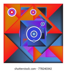 Trendy geometric elements memphis colorful and glowing design. Retro 90’s style texture, pattern and elements. Modern abstract background design and cover template.