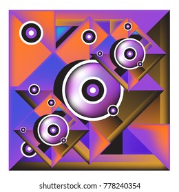 Trendy geometric elements memphis colorful and glowing design. Retro 90’s style texture, pattern and elements. Modern abstract background design and cover template.
