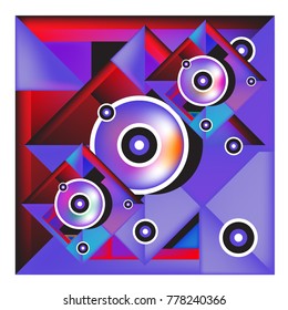 Trendy geometric elements memphis colorful and glowing design. Retro 90’s style texture, pattern and elements. Modern abstract background design and cover template.