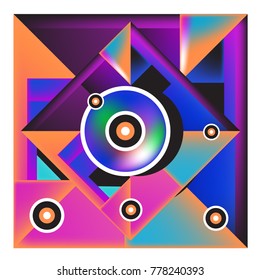 Trendy geometric elements memphis colorful and glowing design. Retro 90’s style texture, pattern and elements. Modern abstract background design and cover template.