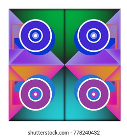 Trendy geometric elements memphis colorful and glowing design. Retro 90’s style texture, pattern and elements. Modern abstract background design and cover template.