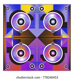 Trendy geometric elements memphis colorful and glowing design. Retro 90’s style texture, pattern and elements. Modern abstract background design and cover template.