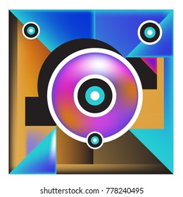 Trendy geometric elements memphis colorful and glowing design. Retro 90’s style texture, pattern and elements. Modern abstract background design and cover template.