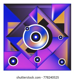 Trendy geometric elements memphis colorful and glowing design. Retro 90’s style texture, pattern and elements. Modern abstract background design and cover template.