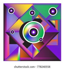 Trendy geometric elements memphis colorful and glowing design. Retro 90’s style texture, pattern and elements. Modern abstract background design and cover template.