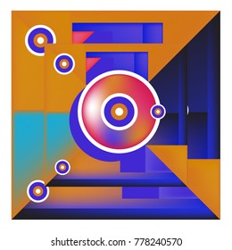 Trendy geometric elements memphis colorful and glowing design. Retro 90’s style texture, pattern and elements. Modern abstract background design and cover template.