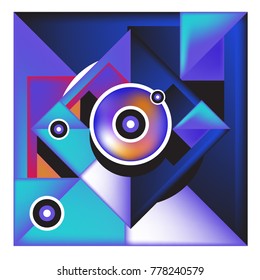 Trendy geometric elements memphis colorful and glowing design. Retro 90’s style texture, pattern and elements. Modern abstract background design and cover template.