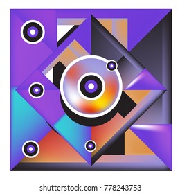 Trendy geometric elements memphis colorful and glowing design. Retro 90’s style texture, pattern and elements. Modern abstract background design and cover template.