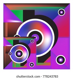 Trendy geometric elements memphis colorful and glowing design. Retro 90’s style texture, pattern and elements. Modern abstract background design and cover template.