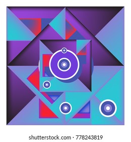 Trendy geometric elements memphis colorful and glowing design. Retro 90’s style texture, pattern and elements. Modern abstract background design and cover template.