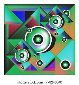 Trendy geometric elements memphis colorful and glowing design. Retro 90’s style texture, pattern and elements. Modern abstract background design and cover template.