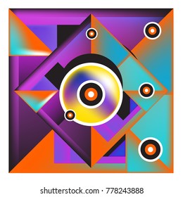 Trendy geometric elements memphis colorful and glowing design. Retro 90’s style texture, pattern and elements. Modern abstract background design and cover template.